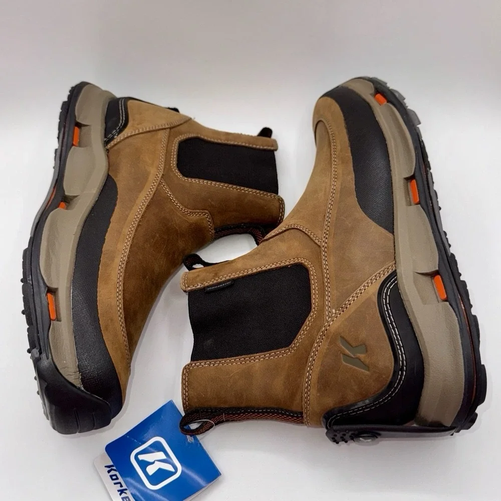 Korkers Alpine Trailtrac Boots Men's Size 11.5 Brown Waterproof Leather